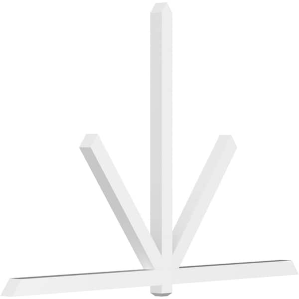 Ekena Millwork Kennewick Architectural Grade PVC Gable Bracket, 108"W x 72"H x 4"D x 4"F, 16/12 Pitch GBP108X72X0404KEN00 - main